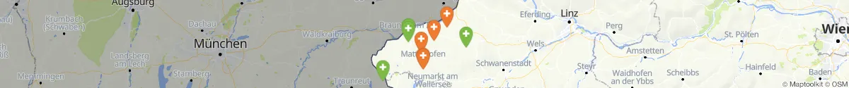 Map view for Pharmacies emergency services nearby Braunau am Inn (Braunau, Oberösterreich)